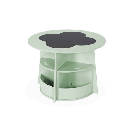 Table effet ardoise et 4 chaises avec rangement pour enfant Blanc+Vert 8 - vertbaudet enfant 