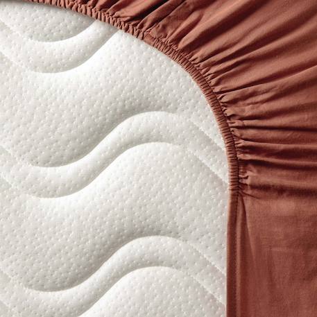 Drap housse bébé pur coton bio Blanc+Bleu nuit+Ecru+Eucalyptus+Gris clair+Rose nude+Terracotta 28 - vertbaudet enfant 