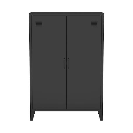 Lot de 2 commodes/armoires métal 2 portes soho l 75 x p 33 x h 110 cm Beige+Bleu gris+Kaki+Noir+Rose+Terracotta+Vert clair 24 - vertbaudet enfant 