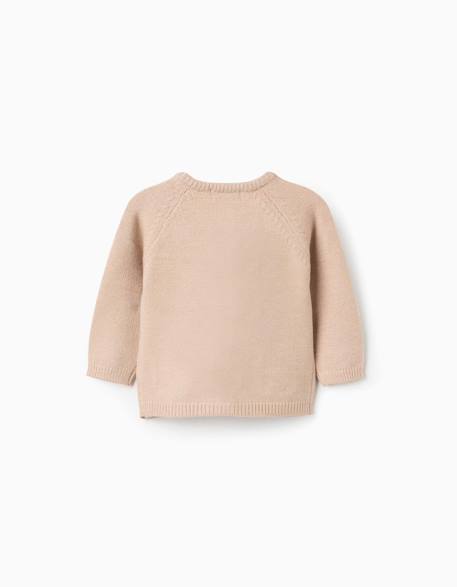 Cardigan en maille avec motif jacquard Beige clair 2 - vertbaudet enfant 