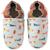 Chaussons bébé cuir souple raphaël les teckels Bleu 2 - vertbaudet enfant 