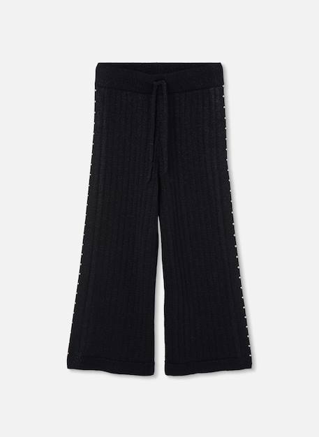 Pantalon fille avec clous Noir 1 - vertbaudet enfant 
