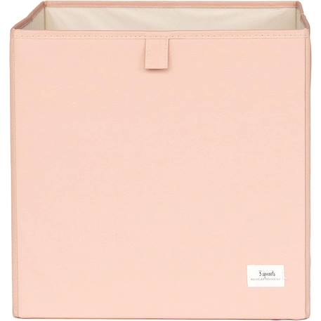 Cube de rangement en tissu recyclé Gris+Rose 5 - vertbaudet enfant 