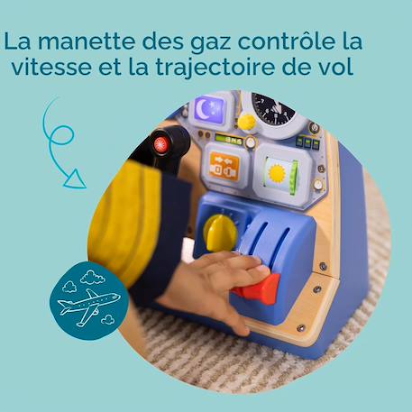 Tableau de bord interactif pilote d'avion Bleu 4 - vertbaudet enfant 