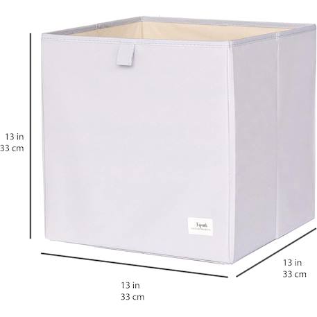 Cube de rangement en tissu recyclé Gris+Rose 2 - vertbaudet enfant 