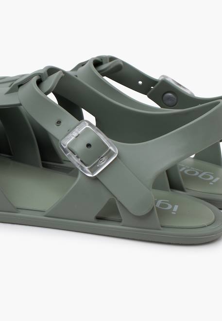 Sandales plastique barefoot enfants Rose+Sable+Vert 18 - vertbaudet enfant 