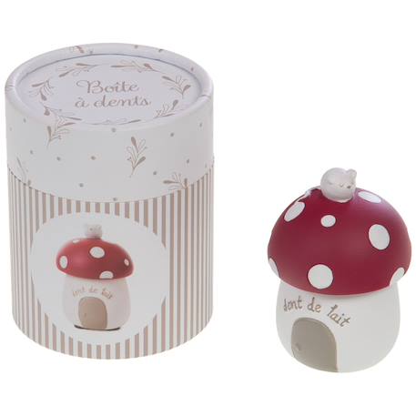 Boîte à dents champignon Rouge, blanc 1 - vertbaudet enfant 