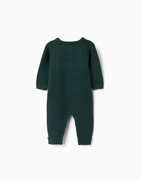 Combinaison en maille avec jacquard Vert foncé 2 - vertbaudet enfant 