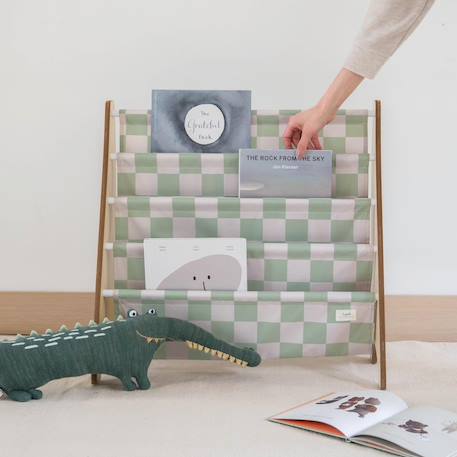 Bibliothèque enfant damier Vert 5 - vertbaudet enfant 