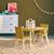 Table carrée enfant bois de pin 2 assises - judith Blanc+Jaune+Rose+Terracotta+Vert+Vert olive 7 - vertbaudet enfant 