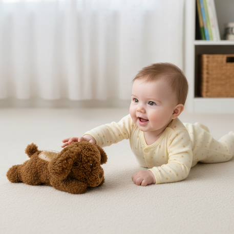 Peluche projecteur d'étoiles chien Marron 2 - vertbaudet enfant 