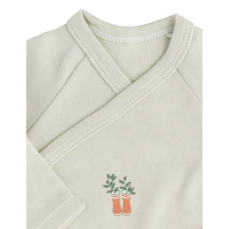 Bodies bébé manches longues en coton lot de 3 - botanica Vert/blanc 2 - vertbaudet enfant 