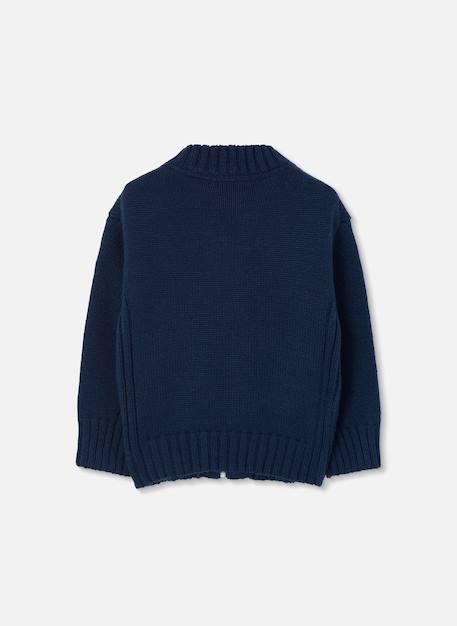 Veste garçon en maille avec fermeture éclair Bleu 3 - vertbaudet enfant 
