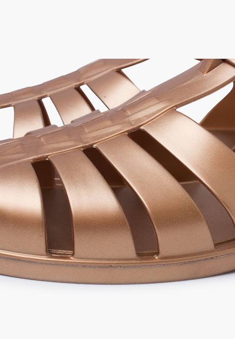Sandales plastique classiques biarritz métallisées Bronze+Vert 6 - vertbaudet enfant 