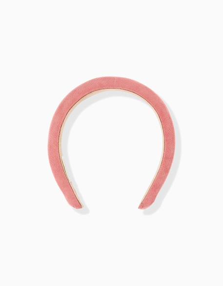 Serre-tête rembourré en velours côtelé Rose 1 - vertbaudet enfant 