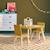 Table carrée enfant bois de pin 2 assises - judith Blanc+Jaune+Rose+Terracotta+Vert+Vert olive 9 - vertbaudet enfant 