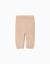 Pantalon en maille avec nœud décoratif Beige clair+Rose 2 - vertbaudet enfant 