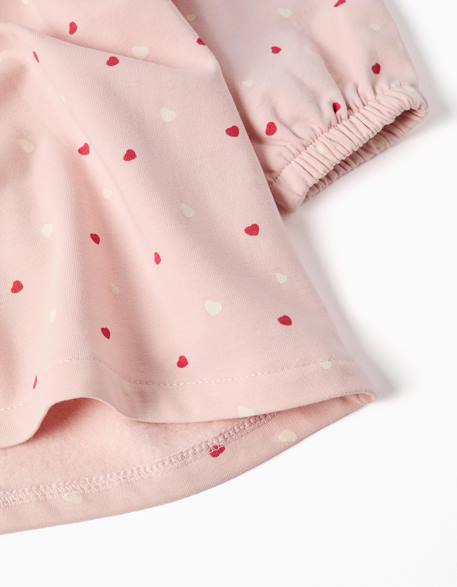 Robe en coton peigné avec motif cœur Rose 4 - vertbaudet enfant 