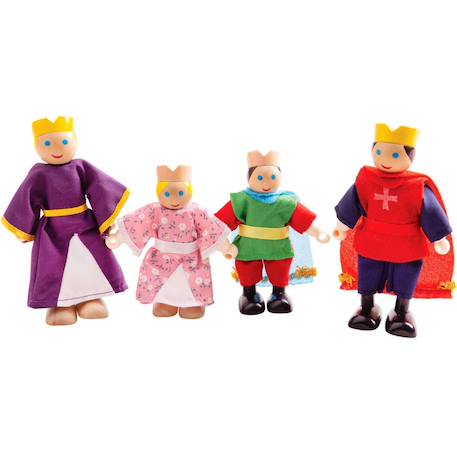 Figurines en bois famille royale Rouge 1 - vertbaudet enfant 