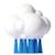 Jouet de bain brosse cloudy Multicolor 1 - vertbaudet enfant 