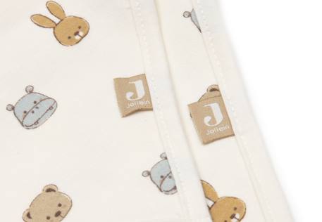 Lot de 2 bavoirs bandana - jollies Blanc imprimé animaux 4 - vertbaudet enfant 