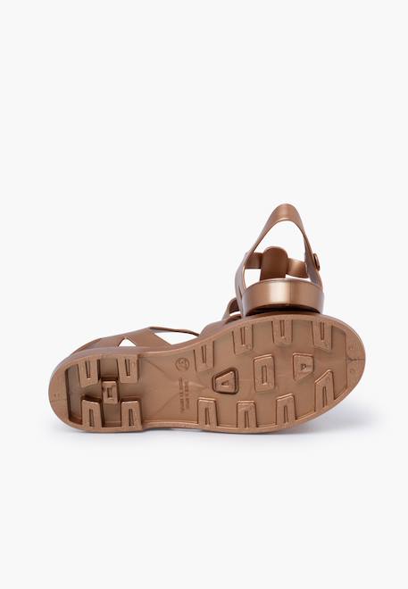 Sandales plastique classiques biarritz métallisées Bronze+Vert 3 - vertbaudet enfant 