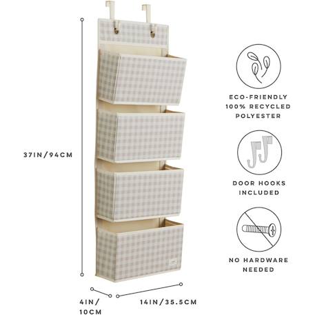 Rangement mural en tissu recyclé Beige+Blanc 3 - vertbaudet enfant 
