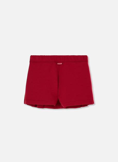 Jupe-short fille en maille avec plis Jaune 2 - vertbaudet enfant 