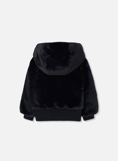 Veste fille à capuche Noir 3 - vertbaudet enfant 