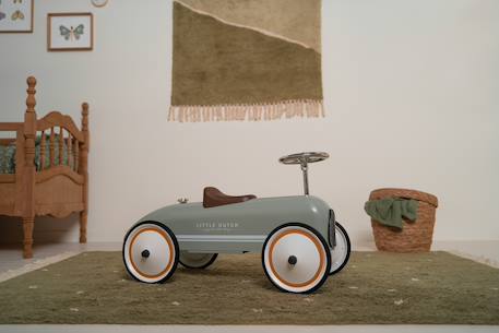 Porteur voiture rétro olive Vert 4 - vertbaudet enfant 