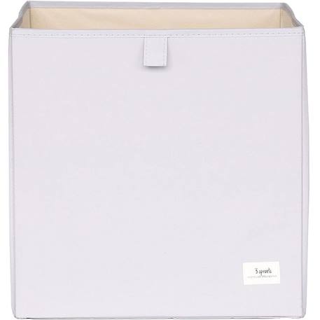 Cube de rangement en tissu recyclé Gris+Rose 1 - vertbaudet enfant 