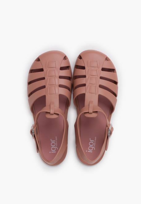 Sandales plastique barefoot enfants Rose+Sable+Vert 5 - vertbaudet enfant 