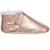 Chaussons cuir souple uni fourrés Rose 1 - vertbaudet enfant 