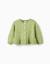 Gilet avec fleurs brodées Vert clair 1 - vertbaudet enfant 