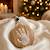 Boule de noël empreinte bois Beige 3 - vertbaudet enfant 