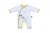 Pyjama bébé à manches longues en velours - pluche et pompon Blanc/gris+Blanc/jaune 4 - vertbaudet enfant 