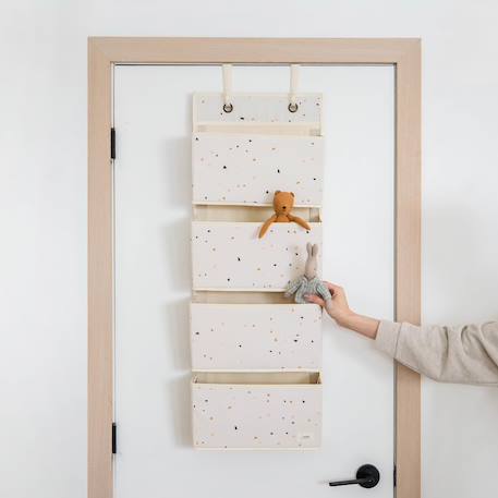 Rangement mural en tissu recyclé Beige+Blanc 11 - vertbaudet enfant 