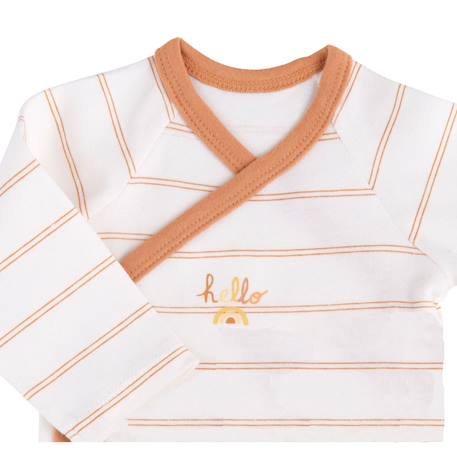 Bodies bébé en coton à manches longues lot de 3 - sunlight Jaune/blanc 2 - vertbaudet enfant 