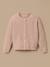 Cardigan laine et mohair fille Rose poudre 1 - vertbaudet enfant 