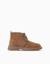Bottines en suédine avec lacets Beige 1 - vertbaudet enfant 