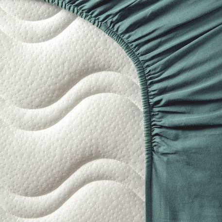 Drap housse 1 personne pur coton bio Blanc+Bleu nuit+Ecru+Eucalyptus+Gris tourterelle+Rose nude+Terracotta 22 - vertbaudet enfant 
