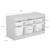 Meuble de rangement pour enfant décor bois 6 bacs en plastique - sora Blanc+Naturel 5 - vertbaudet enfant 