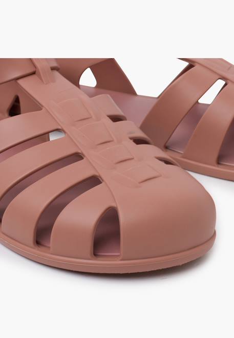 Sandales plastique barefoot enfants Rose+Sable+Vert 6 - vertbaudet enfant 