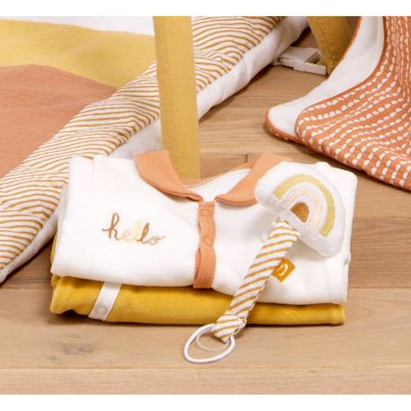 Pyjama bébé à manches longues en velours - sunlight Blanc+Jaune 8 - vertbaudet enfant 