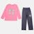 Pyjama imprimé nœuds, col rond et manches longues Bleu marine+Rose+Rose fuchsia+Sable 8 - vertbaudet enfant 