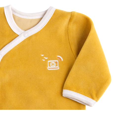 Pyjama bébé à manches longues en velours - sunlight Blanc+Jaune 7 - vertbaudet enfant 