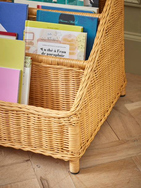 Bac à livres en rotin marcel Bois naturel 2 - vertbaudet enfant 