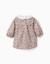 Robe à manches longues en velours avec motif floral Beige clair 2 - vertbaudet enfant 