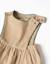 Robe salopette en velours côtelé avec poches Beige clair 3 - vertbaudet enfant 