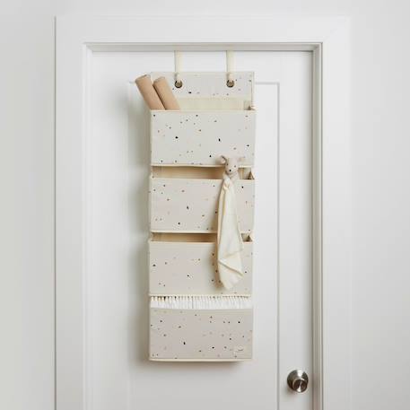 Rangement mural en tissu recyclé Beige+Blanc 8 - vertbaudet enfant 